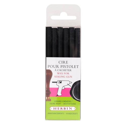 Herbin 6 Batons De Cire Pour Pistolet - Noire