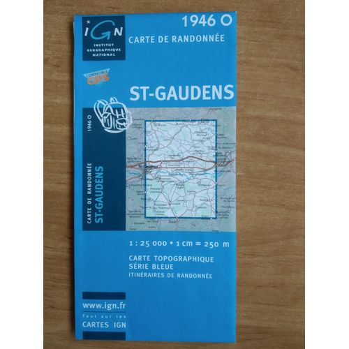 Carte 1946o St-Gaudens 1/25000 Ign Randonnée