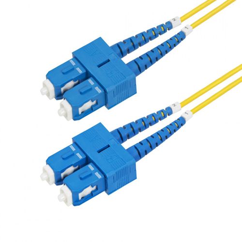 StarTech.com Câble Fibre Optique de 2m Monomode SC à SC (UPC) OS2, LSZH - Cordon de raccordement - mode unique SC/UPC (M) pour mode unique SC/UPC (M) - 2 m - 2 mm - fibre optique - duplex - 9 /...