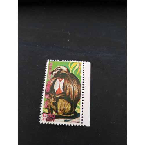 Timbre Animaux Singe Guinée Équatoriale Tp15