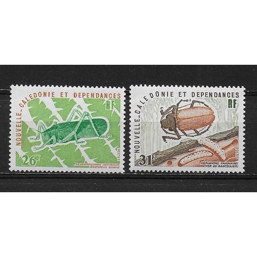 Nouvelle-Caledonie 1977 : Insectes Divers - Série Entière De 2 Timbres Neufs **
