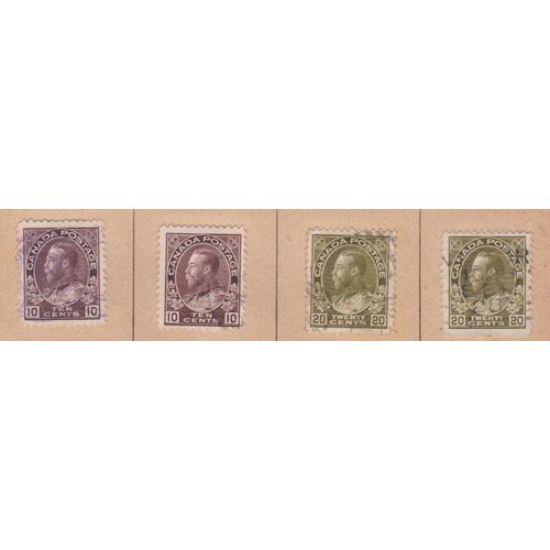 8 Timbres Postes Canadiens . Canada Postage