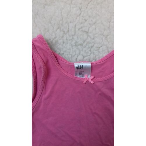 Tee Shirt Sans Manches Rose Hm Taille 4/6 Ans
