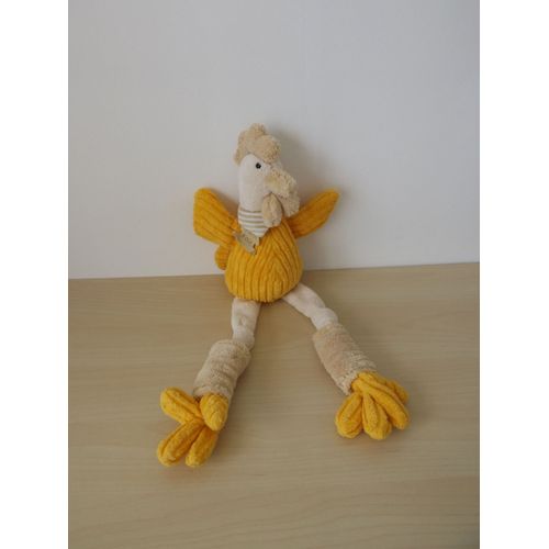 Peluche Doudou Coq Poule Blanc Jaune Histoire D'ours