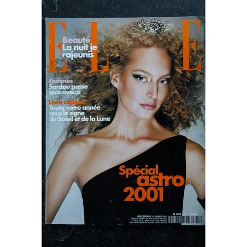 Elle 2871 08 Janvier 2001 Cover Lieke - Sardou Nathalie Baye Armistead Maupin - 100 Pages