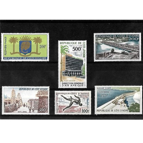 Cote D'ivoire-Aérien-Lot De 6 Timbres Neufs**-Gomme Intacte- 1 Er Choix