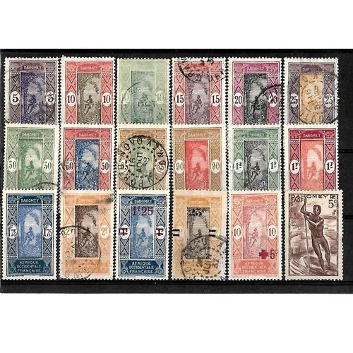 Dahomey-Colonie Française-Lot De 18 Timbres Oblitérés-Très Bon Etat