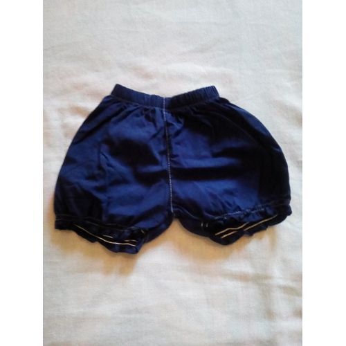 Short Bloomer En Tissu Bleu Marine 3 Mois Bulle De Bb
