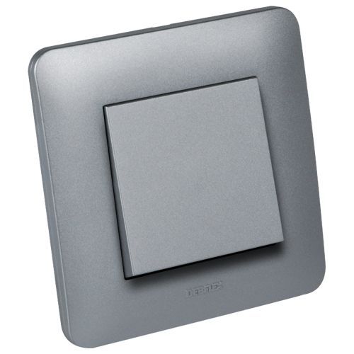 Interrupteur va-et-vient complet - aluminium brillant - Casual DEBFLEX