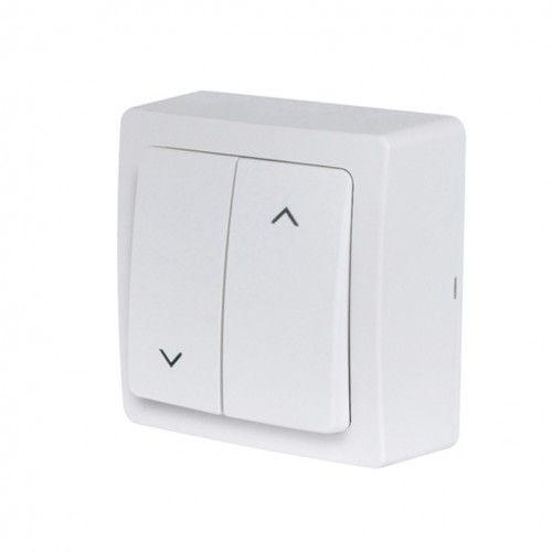 Interrupteur volet roulant saillie complet - blanc - Blok DEBFLEX