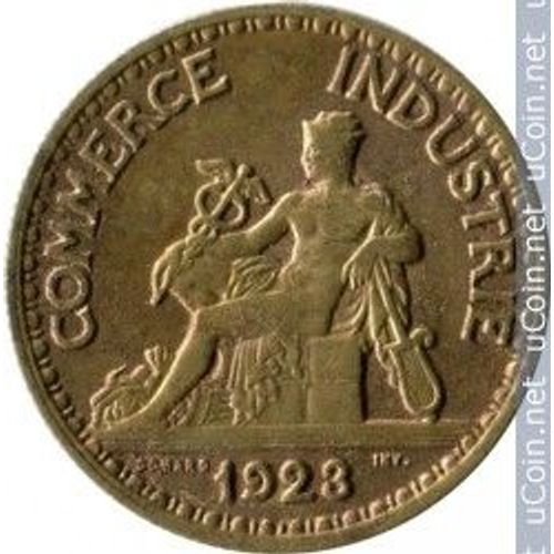 France = Pièce Bon Pour 50 Centimes De 1923 Type Domard, Chambre De Commerce, En Bronze Alu,