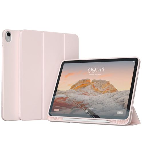 Accezz Étui De Téléphone Portefeuille Smart Silicone Ipad Air 11 Pouces (2024) M2 / Air 5 (2022) / Ipad Air 4 (2020) Rose
