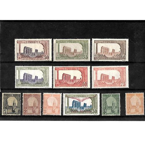 Tunisie-Protectorat Français- Lot De 12 Timbres Neufs**-Gomme Intacte- 1 Er Choix