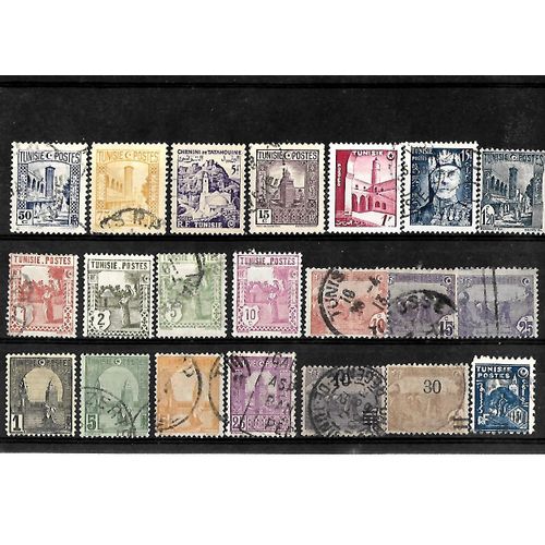 Tunisie-Protectorat Français- Lot De 21 Timbres Oblitérés-Très Bon Etat