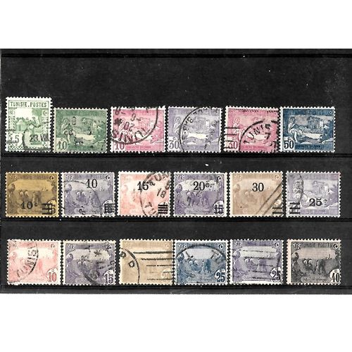 Tunisie-Protectorat Français- Lot De 18 Timbres Oblitérés-Très Bon Etat