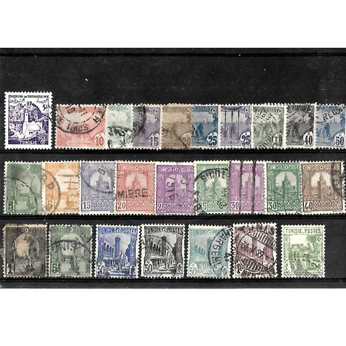 Tunisie-Protectorat Français- Lot De 26 Timbres Oblitérés-Très Bon Etat