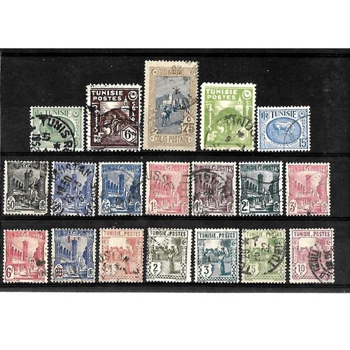 Tunisie-Protectorat Français- Lot De 19 Timbres Oblitérés-Très Bon Etat