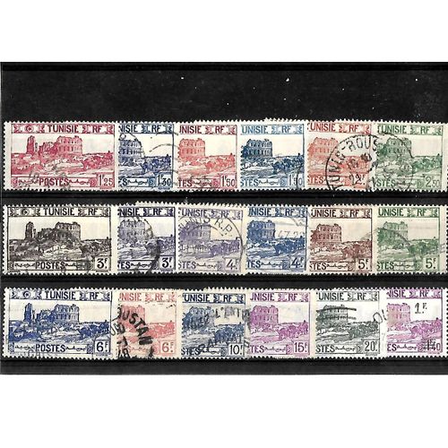 Tunisie-Protectorat Français- Lot De 18 Timbres Oblitérés-Très Bon Etat