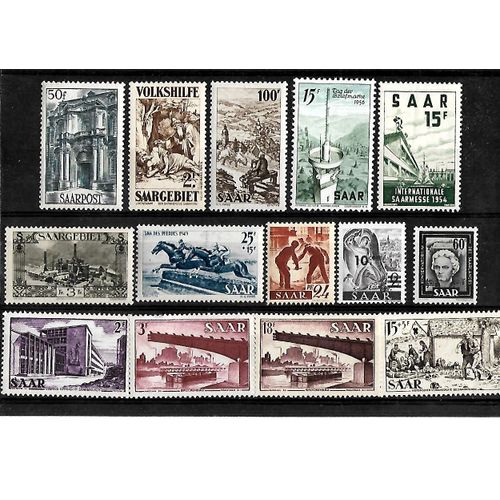 Sarre-Occupation Française- Lot De 14 Timbres Neufs**-Gomme Intacte- 1 Er Choix