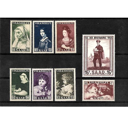 Sarre-Occupation Française- Lot De 8 Timbres Neufs**-Gomme Intacte- 1 Er Choix