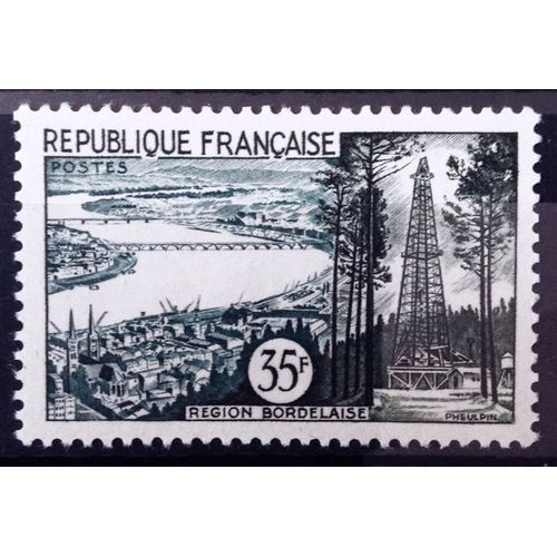 Région Bordelaise 35f (Impeccable N° 1118) Neuf** Luxe (= Sans Trace De Charnière) - Cote 4,60 - France Année 1957 - N11211