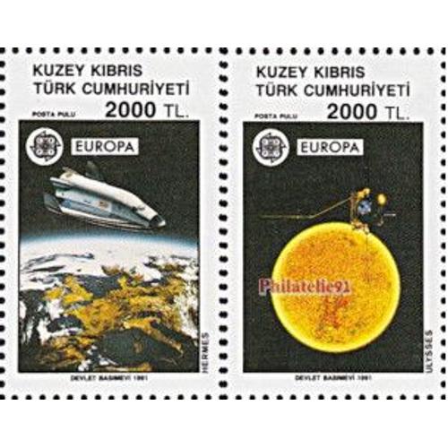 2 Timbres Europa Neufs Chypre Turc 1991