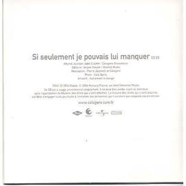 Si Seulement Je Pouvais Lui Manquer Cd Rakuten