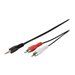 ASSMANN - Câble audio - mini-phone stereo 3.5 mm mâle pour RCA x 2 mâle - 5 m - blindé - noir - moulé