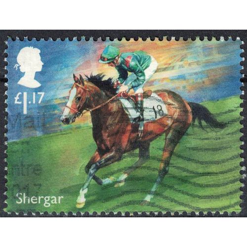 Royaume Uni 2017 Oblitéré Used Racehorse Shergar Cheval De Course Pur Sang Anglais Su