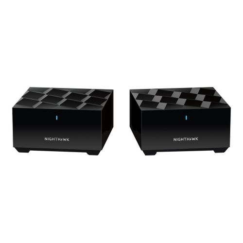 NETGEAR Nighthawk MK62 - Système Wi-Fi - (routeur, rallonge) - jusqu'à 3000 pieds carrés - maillage 1GbE - Wi-Fi 6 - Bi-bande