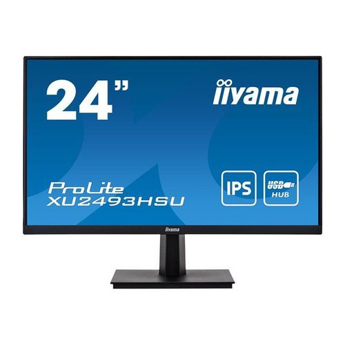 iiyama ProLite XU2493HSU-B1 - Écran LED - 24" (23.8" visualisable) - 1920 x 1080 Full HD (1080p) @ 60 Hz - IPS - 250 cd/m² - 1000:1 - 4 ms - HDMI, VGA, DisplayPort - haut-parleurs - noir mat