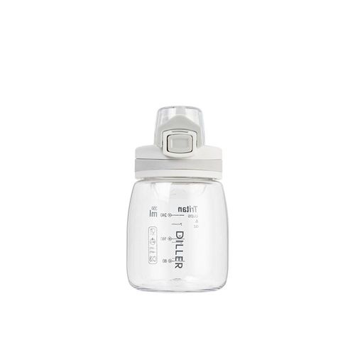 Bouteille De Sport 350ml Avec Matériel Pc Sans Bpa Bouilloire Portative D'extérieur Cruche Étanche Et Anti-poussière Pour Le Fitness - Blanc