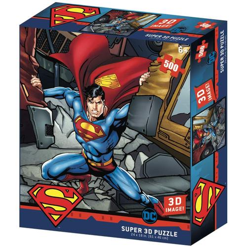 Dc Comic Sm32523 Superman Strength 3d Effect Puzzle 500 Pièces