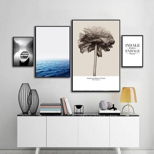 R Voilier Toile Peinture Paysage Marin Hd Photo Murale Abstraite Photo Simple Nordique Paysage Affiche Impressions Citation Uvre Decoration Rakuten