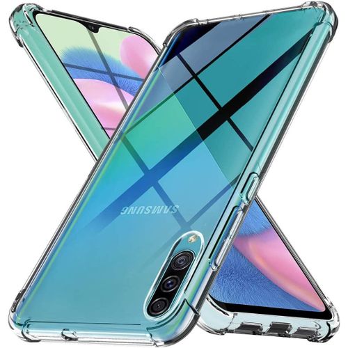 Samsung Galaxy A50 Housse Etui Coque De Protection 4 Coins Renforcé [Transparent]