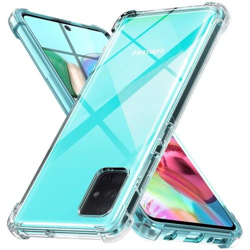 Samsung Galaxy A71 Housse Etui Coque De Protection 4 Coins Renforcé [Transparent]