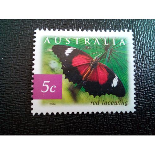 Timbre Australie Yt 2197 Chrysope Rouge (Cethosia Cydippe Chrisippe) 2004 ( 060404 )