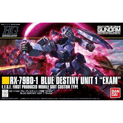 Gundam - Hg Rx-79bd-1 Blue Destiny Unit 1 'exam' 1/144 - Model Kit