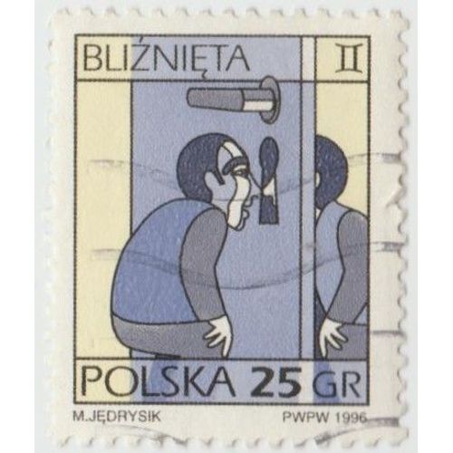 Timbre Bliznieta.Polska.25gr.M.Jedrysik.1996.