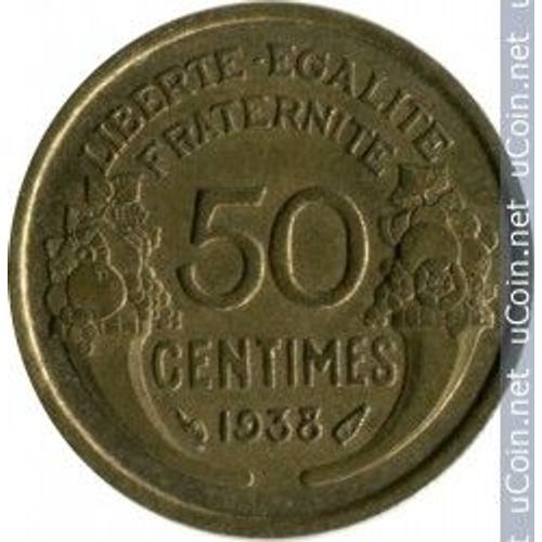 France = Pièce De 50 Centimes, Type Morlon, En Bronze Alu , Année 1938