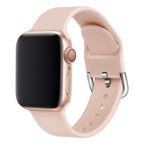 Bracelet En Silicone Remplacement Pour Apple Watch Series 3 / 2 / 1 42mm - Rose Clair (Taille L)