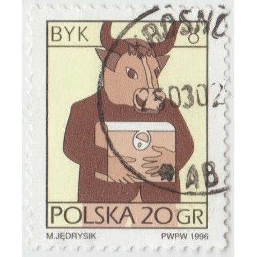 Timbre Byk.Polska 20gr.M.Jedrysik.1996.