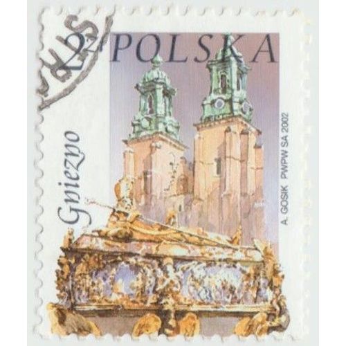 Timbre Gniezno.Polska.2zl.A.Gosik.2002.