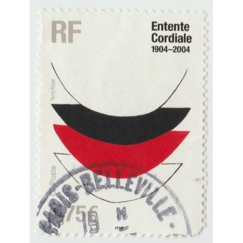 Timbre Entente Cordiale 1904-2004.Rf.0,75.Terry Frost.La Poste 2004.