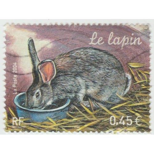 Timbre Le Lapin.Rf.0,45.La Poste 2004.
