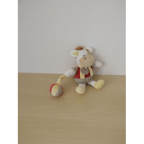 Doudou Hochet Cheval Ballon Beige Jaune Rouge Doudou Et Compagnie