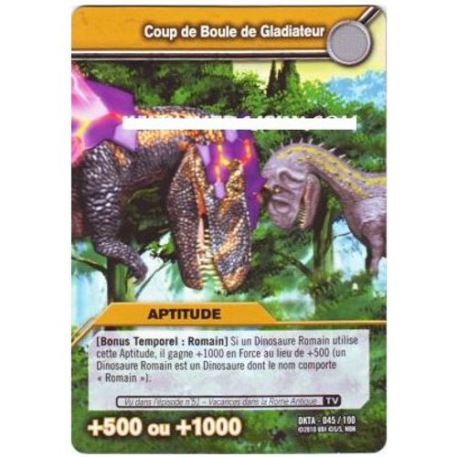 Carte Dinosaur King - Dkta - 045/100 - Coup De Boule Du Gladiateur
