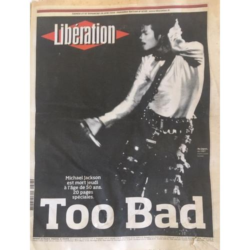 Liberation N° 8749 Du 27/06/2009 - Michael Jackson Est Mort