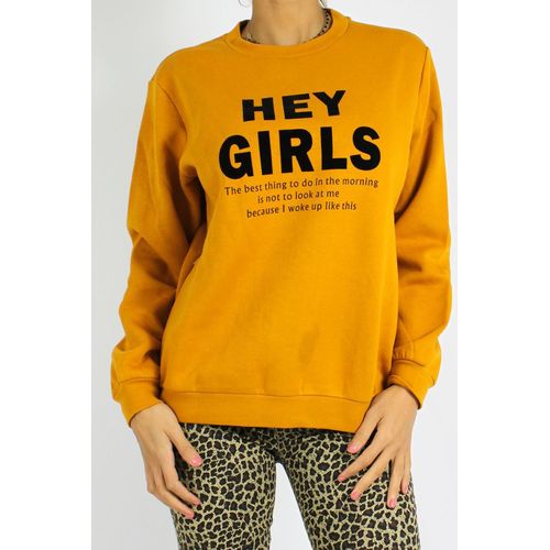 Sweat Col Rond Orange Femme