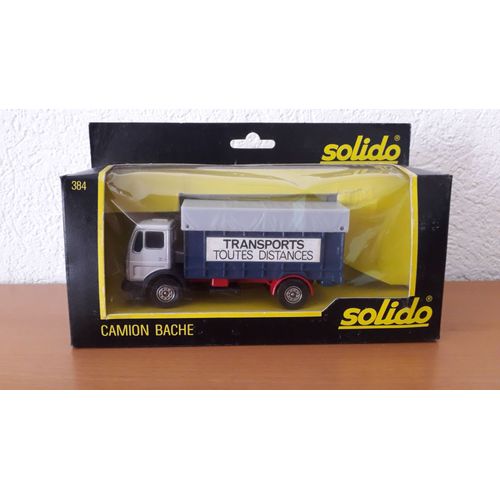 Solido Camion Bache Mercedes Benz 384 Neuf En Boite 1978-Solido